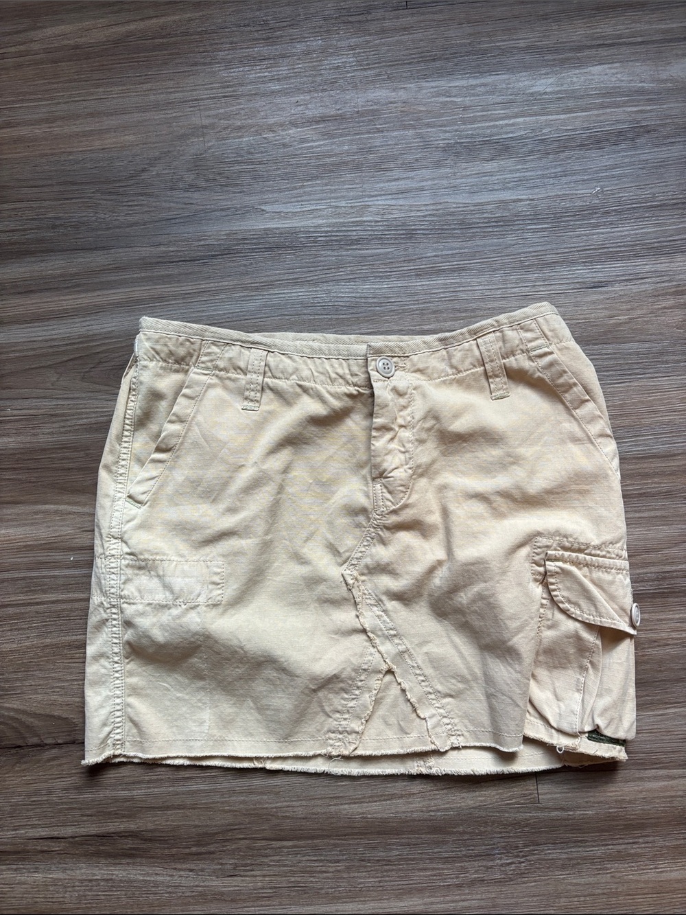 Lucky Brand Beige Cargo Mini Skirt